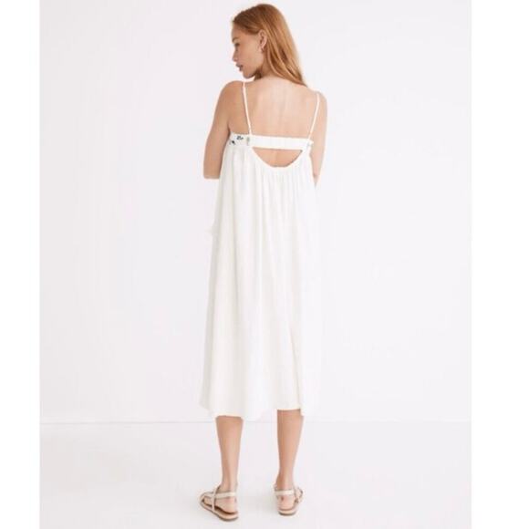 Madewell Fresca Fruit Embroidered Cami White Midi Dress Women’s Size Small - Picture 3 of 10